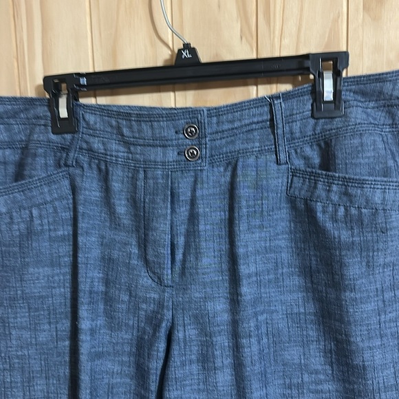 Larry Levine Stretched Stylish Blue Pants - Picture 2 of 4